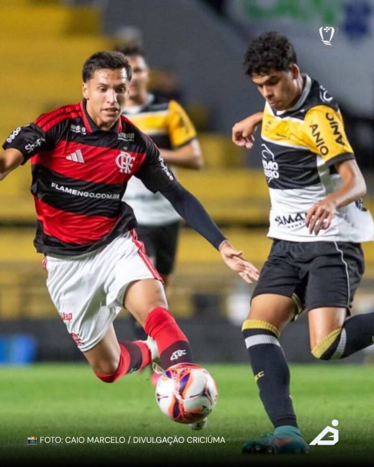 FLAMENGO VENCE O CRICIÚMA E AVANÇA AS QUARTAS DE FINAL DA COPA DO BRASIL SUB-20